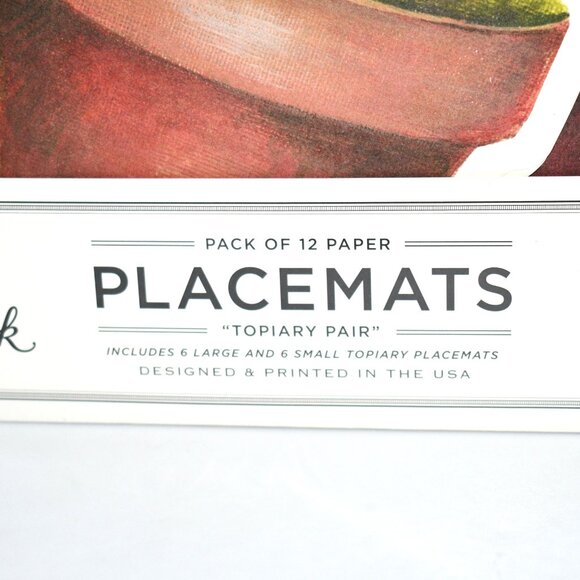 Hester & Cook 12(total) Die-cut Topiary Pair Placemat NWT - Picture 3 of 4